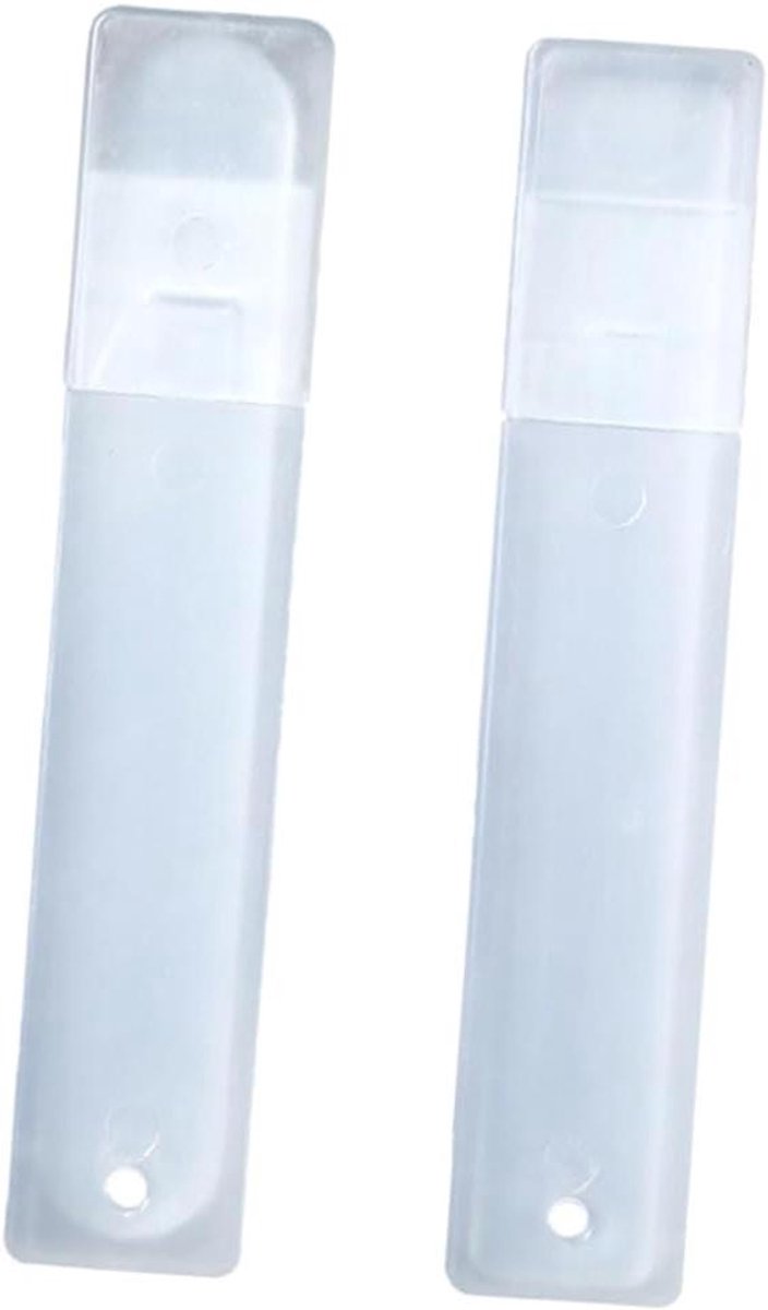 Glas Nagelvijlen - Nagelbuffer Set - Manicure Schuren - Dubbelzijdig Ontwerp - 9 x 1.4 cm - Transparant