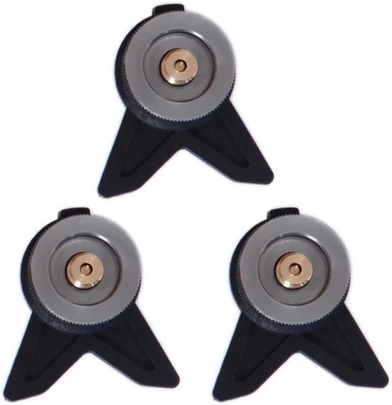 Luchttank Adapter - Gas Converter - Camping Koken - Automatische Uitschakeling - 3-delig - Oranje — afbeelding 4