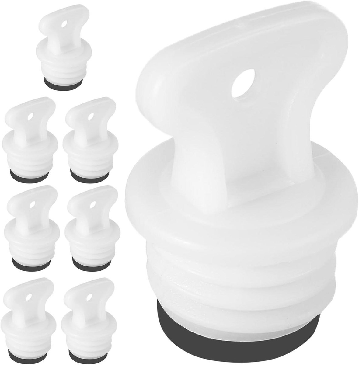 Warmwaterkruik Doppen - Waterfles Stoppers - Warmte Vasthouden - Lekvrije Afdichting - 8 Stuks - Wit