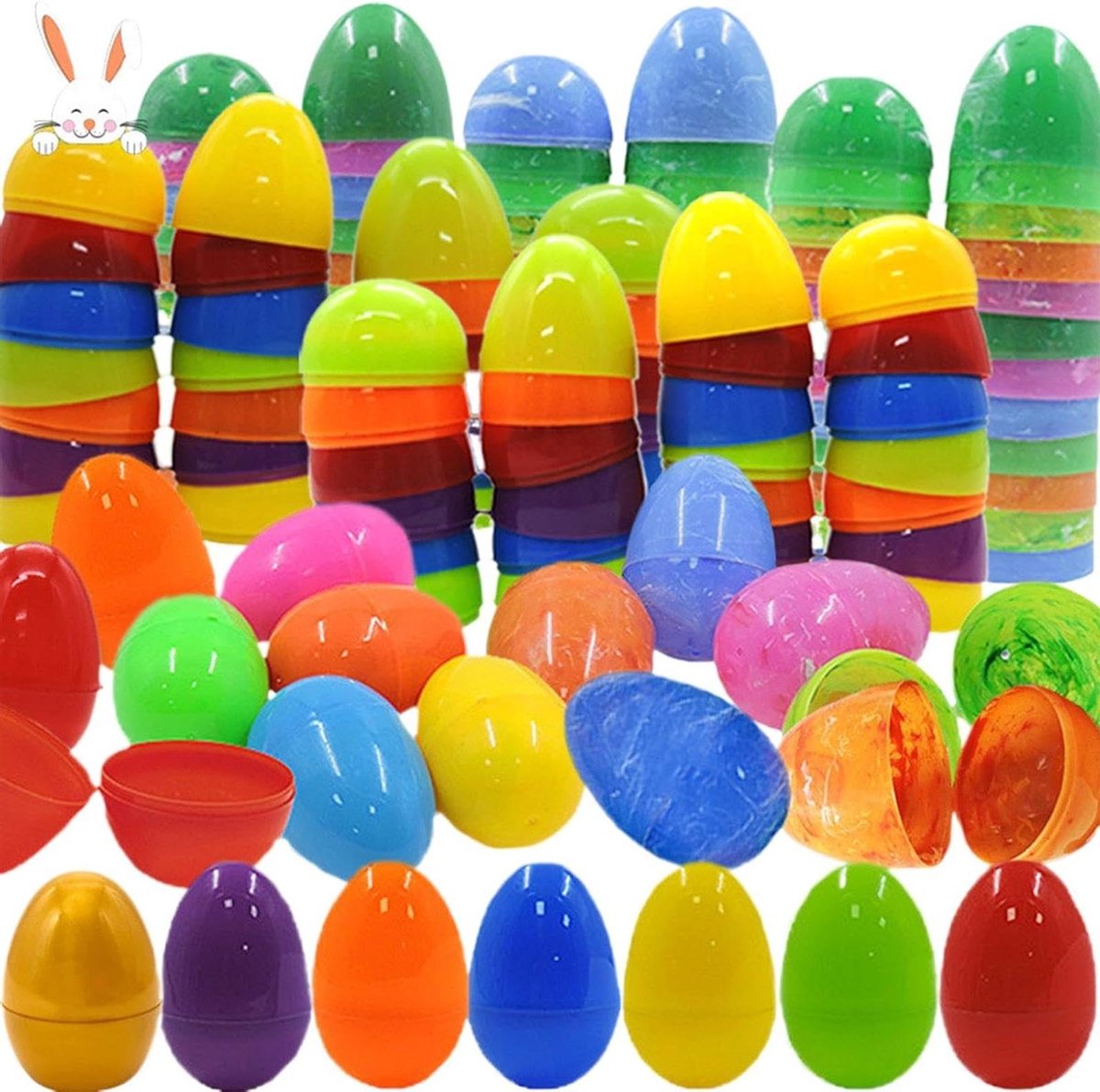 Vulbare Paaseieren - Kleine Paaseieren Decoratie - Paasfeest Versieren - Met Muziek Maraca's - 36 Stuks - Kleurrijk