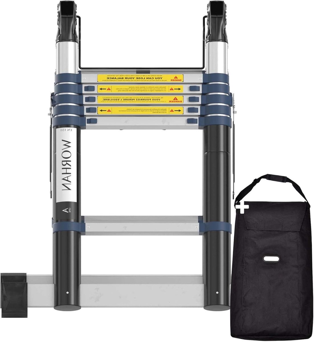Telescopische Ladder - Vouwtrap Klimrek - Klusjes Binnen Buiten - 2-in-1 Functionaliteit - 380 cm - Aluminium