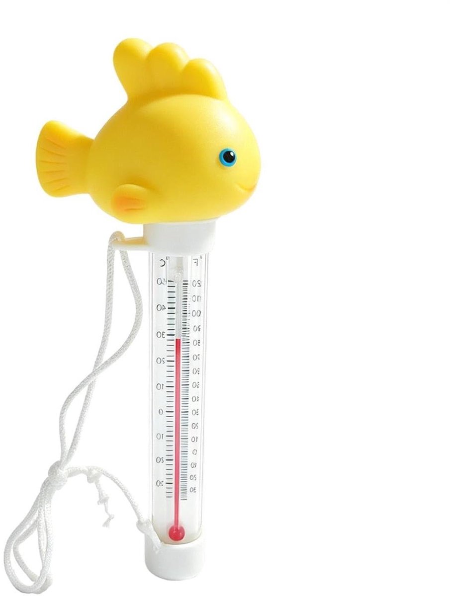 Drijvende Zwembadthermometer - Water Temperatuurmeter - Water Temperatuur Meten - Duidelijk Afleesbaar Display - 19 Centimeter - Veelkleurig