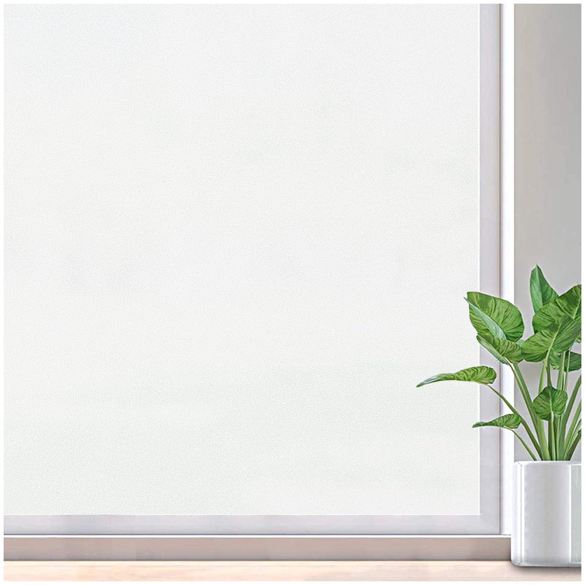 SnelShoppen - Lifetree Matte Raamfolie Privacybescherming - Ondoorzichtige Raamfolie voor Glazen Ramen - Statische Hechting - Zelfklevende Zonwering -