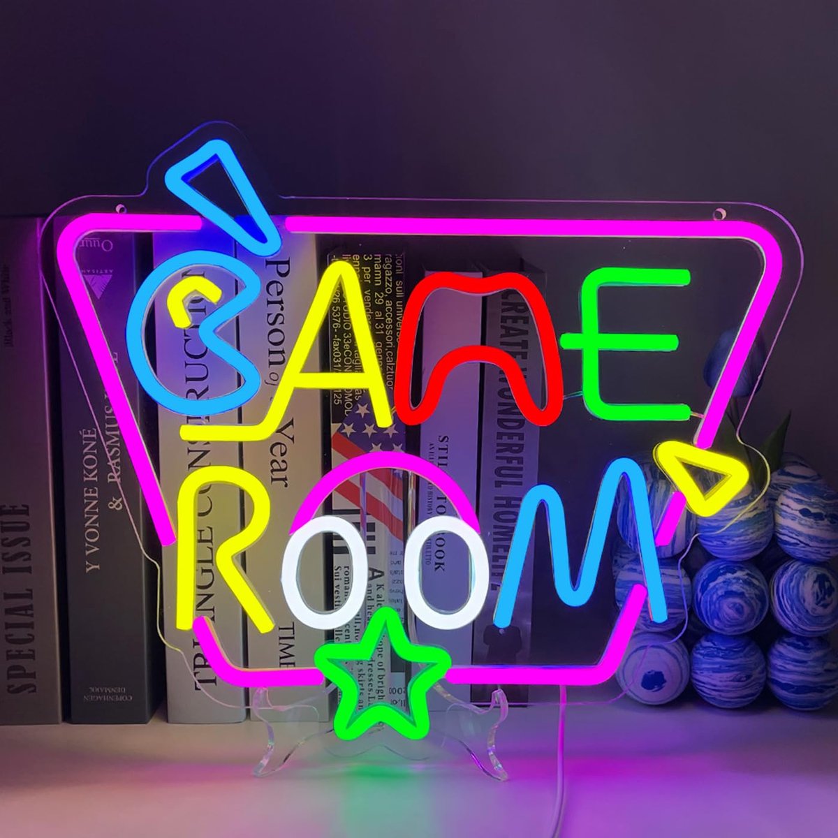 SnelShoppen - UExnkj-Y Game Room Neonlicht LED Neon Wanddecoratie Kleurrijk USB Gaming Neon Bord voor Speelruimte, Speelzone, Man Cave, Cadeaus voor G