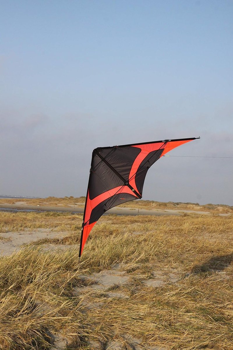 Matrasvlieger Amigo - Luchtmatras vlieger - Vliegeren op het strand - Grote stabiele vlieger - 135 cm - Rood