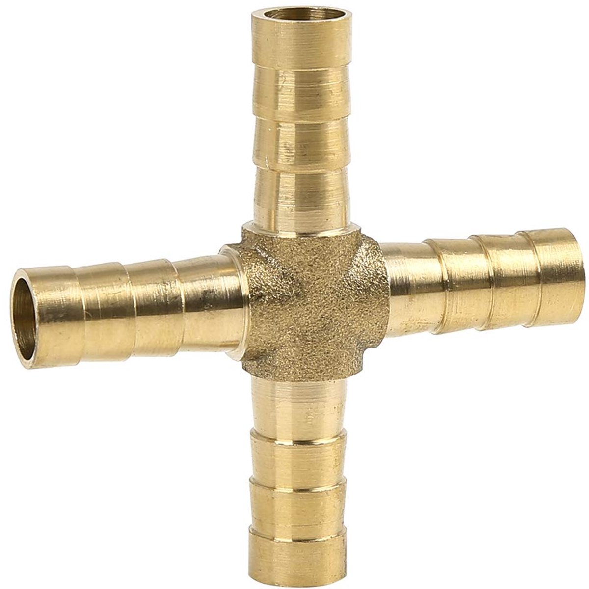 Slangtule messing slangaansluiting 8 mm 4-weg slangaansluiting voor lucht water gas olie