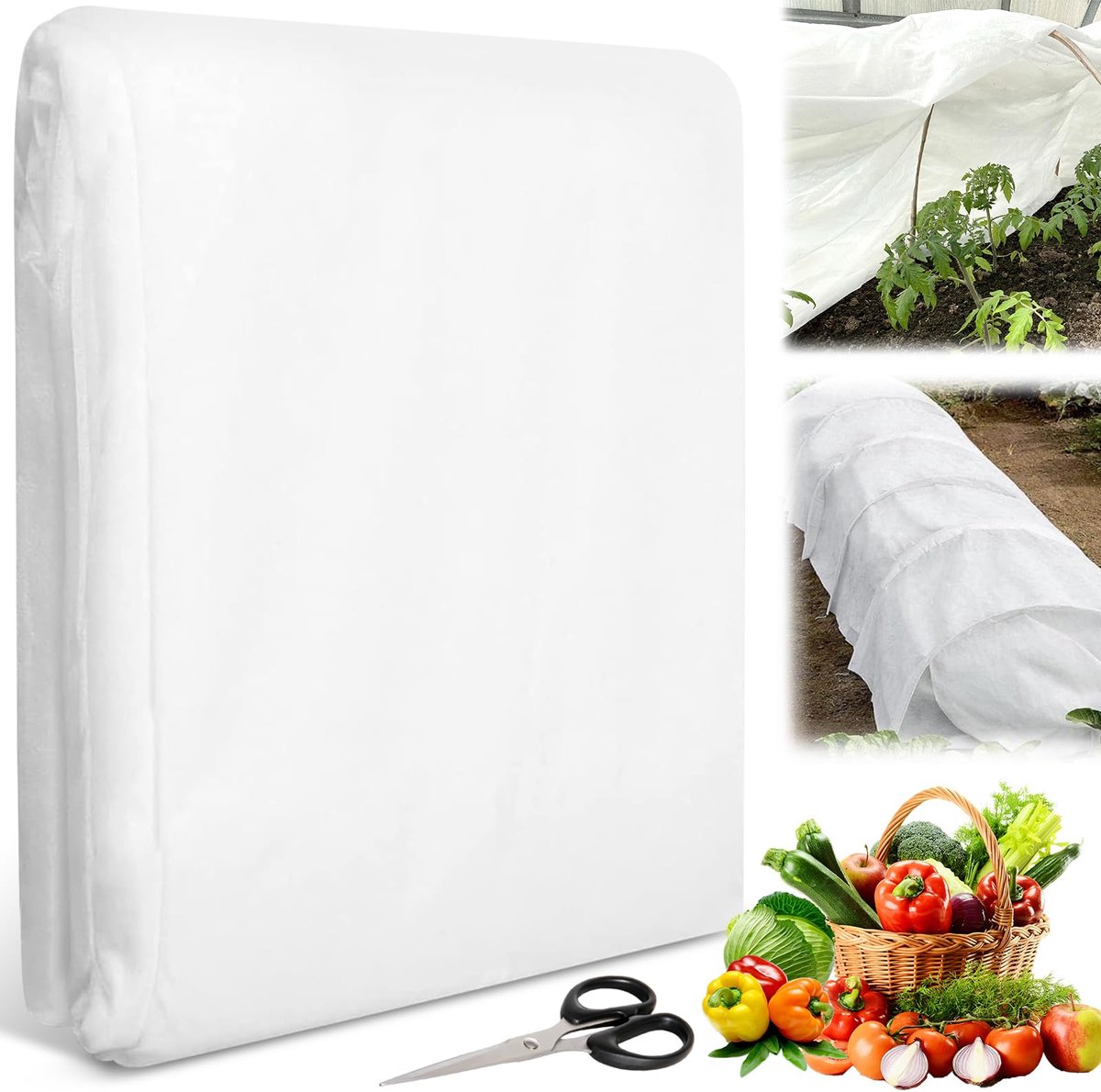 Wintervlies voor planten vorstbescherming 1,5 x 10 m, vlies plantenbescherming winter