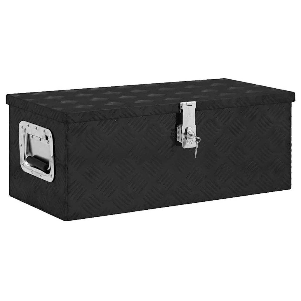 vidaXL Opbergbox 70x31x27 c M aluminiu M Zwart70 x 31 x 27 cm