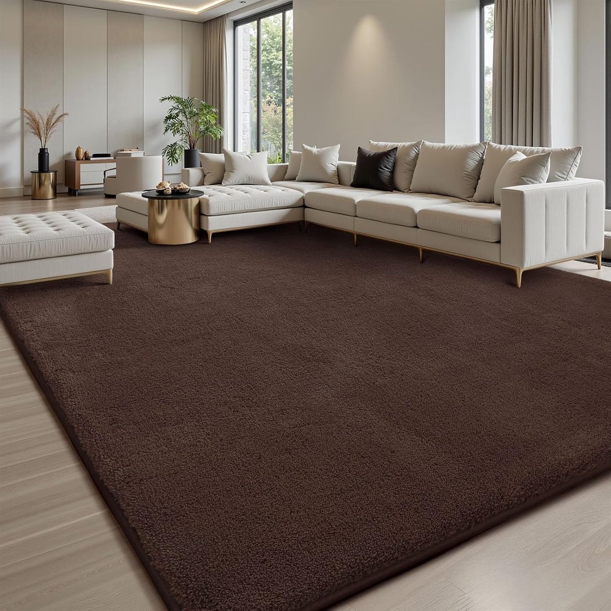 Vloerkleden Woonkamer Groot 160x230, Grijs Tapijt voor Slaapkamer Wasbaar Vloerkleed Antislip Pluizig Tapijt Shaggy Crème Tapijten Extra Grote Vloerkleden voor Woonkamer Kinderkamer