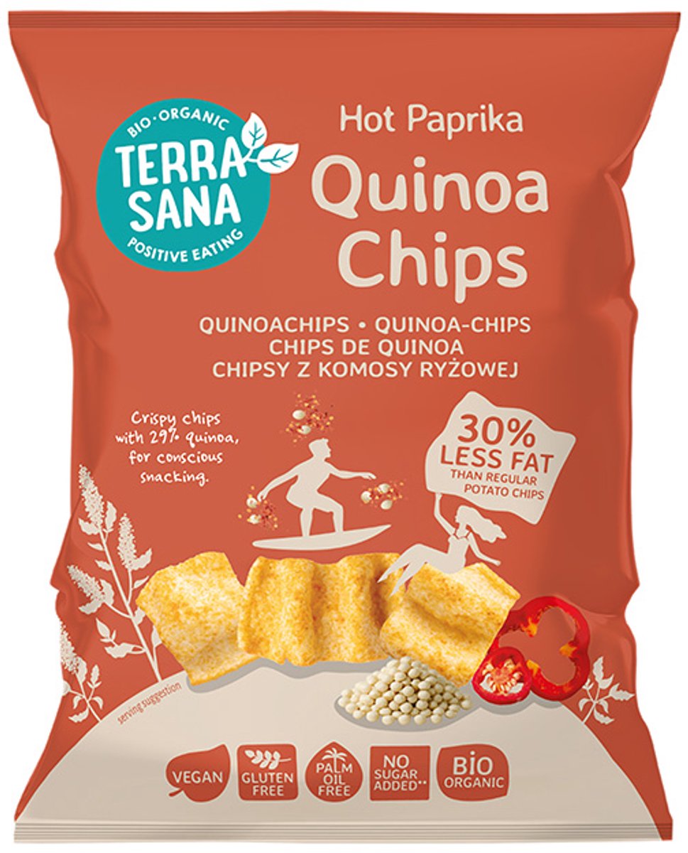 TerraSana Hot Paprika Quinoa Chips 75GR