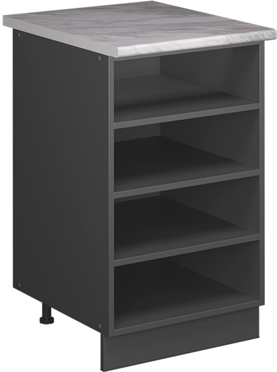 Vicco Keukenrek Fame-Line, Antraciet, 50 cm, WB Marmer