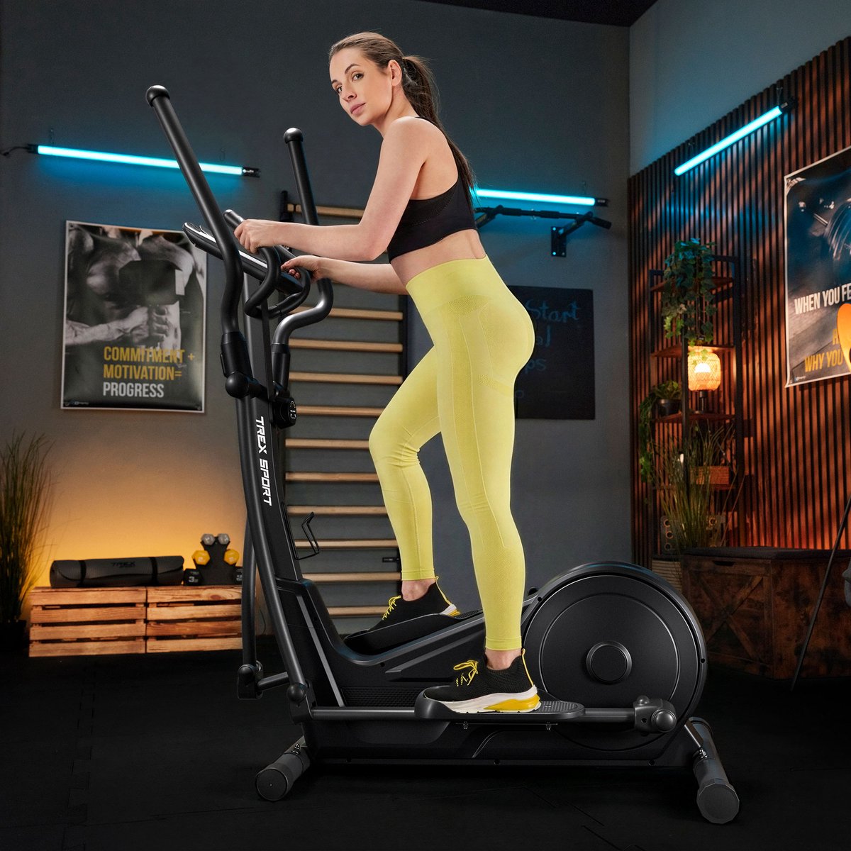 Trex Sport TX-650CT Krad - Crosstrainer Fitness - Magnetisch - Hartslagfunctie - Crosstrainers - Bluetooth - Kinomap - 16 weerstandsniveaus - Fitness Trainer - Max 130kg thumbnail 5