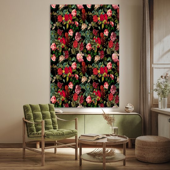 Poster Fleurs - Vintage - Roses - 120x180 cm XXL