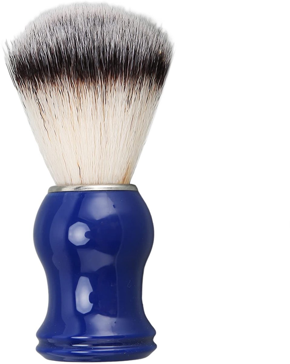 Scheerkwast, Herenkapperborstel met Blauwe Handgreep Scheerkwast Profetinal Verzorgingsborstel voor Schoonheidssalon