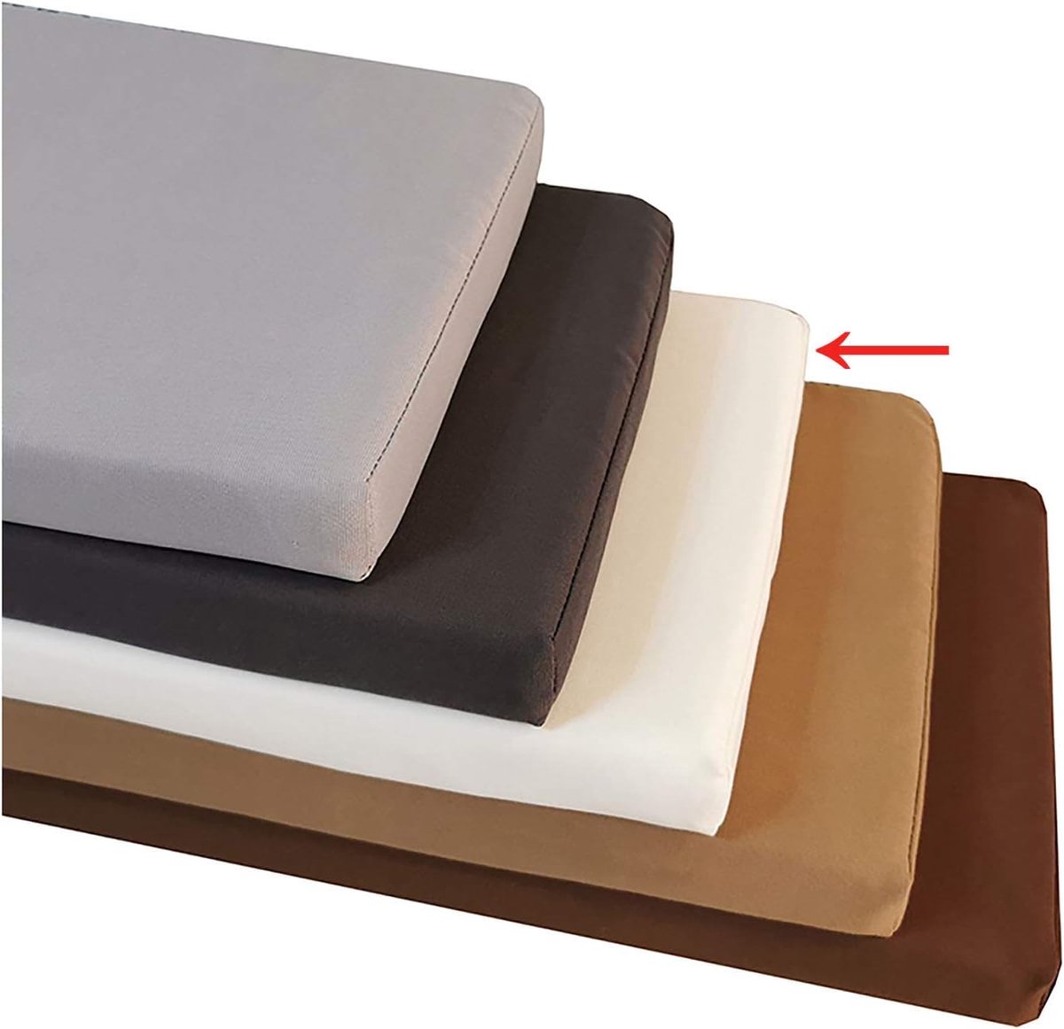 Tuin Bank Patio Pad Tuin Bank Kussens, pallet kussens Zitkussen Withties, Indoor Outdoor Tatami Vloerkussen Voor Patio Keuken Banken Waterbestendig Materiaal-Rijst Wit 120*30*5cm (47*12*2"