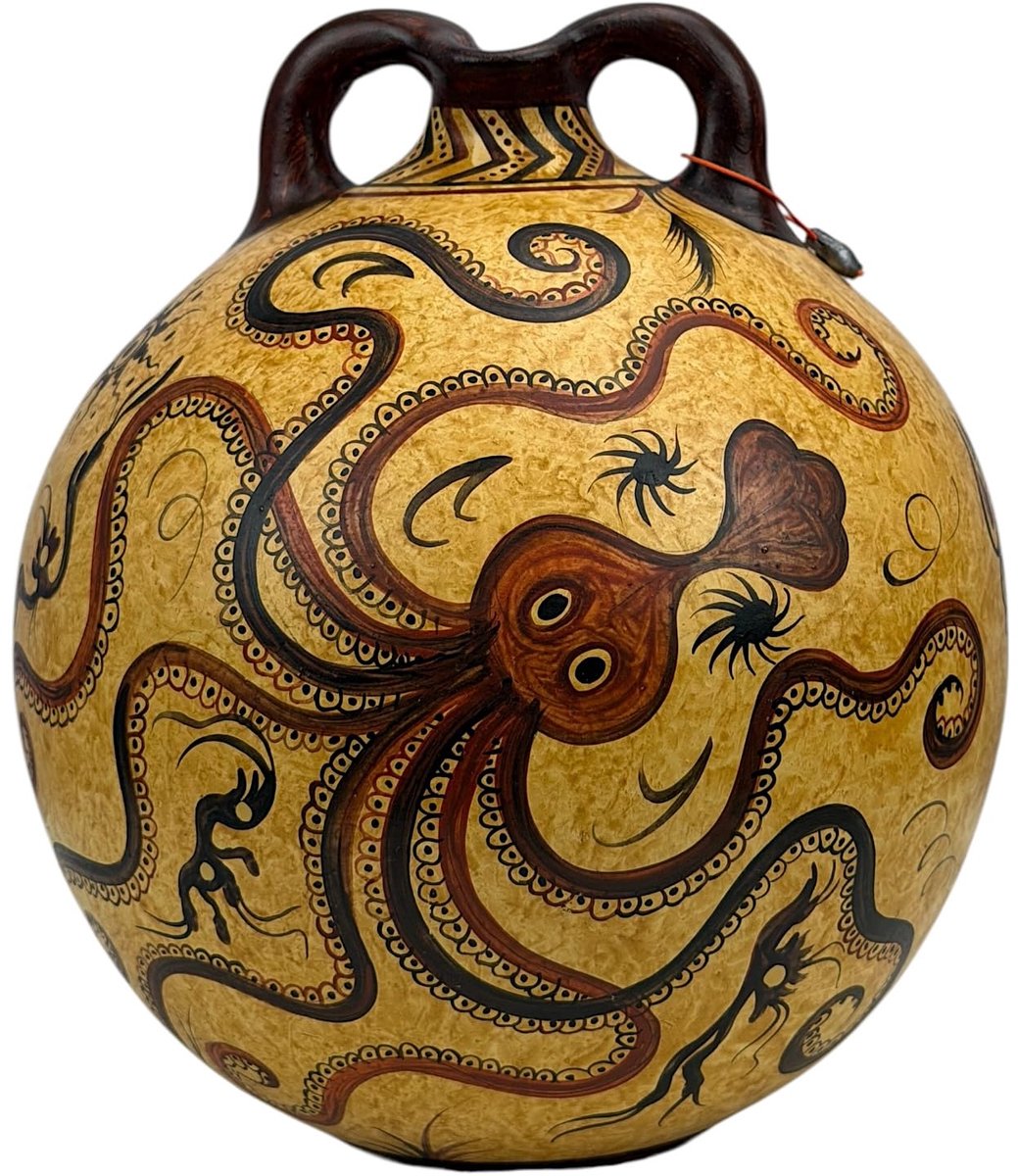 Vaas in maritieme stijl, handgemaakte replica van aardewerk, 7,9 inch Knossos Museum Copy