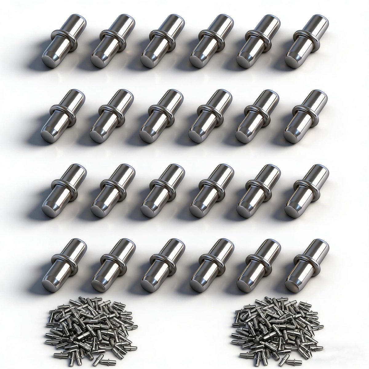 Planksteunharingen: 100 stuks metalen plankspelden - diameter 5 mm plankbeugelharingen - ondersteuning verdeelde pin planksteun voor kast meubels kast