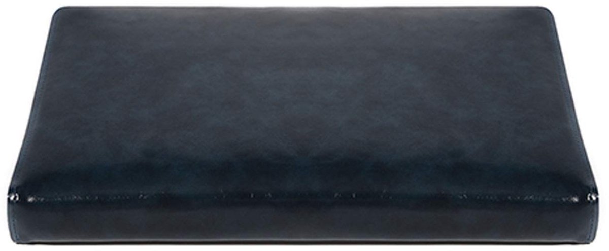 wangk 2-3 zitkussens Bank,gestoffeerde oplegger, bankkussen met afneembare lederen bekleding sandelhout kleur donkerblauw blauw 120x50x5cm (47x20x2in)