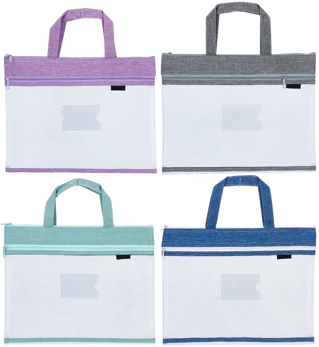Ritszakjes nylon mesh rits zakje organizer 28 x 36 cm waterdichte document opbergtas voor puzzels boeken kantoor reizen naaldpunt project