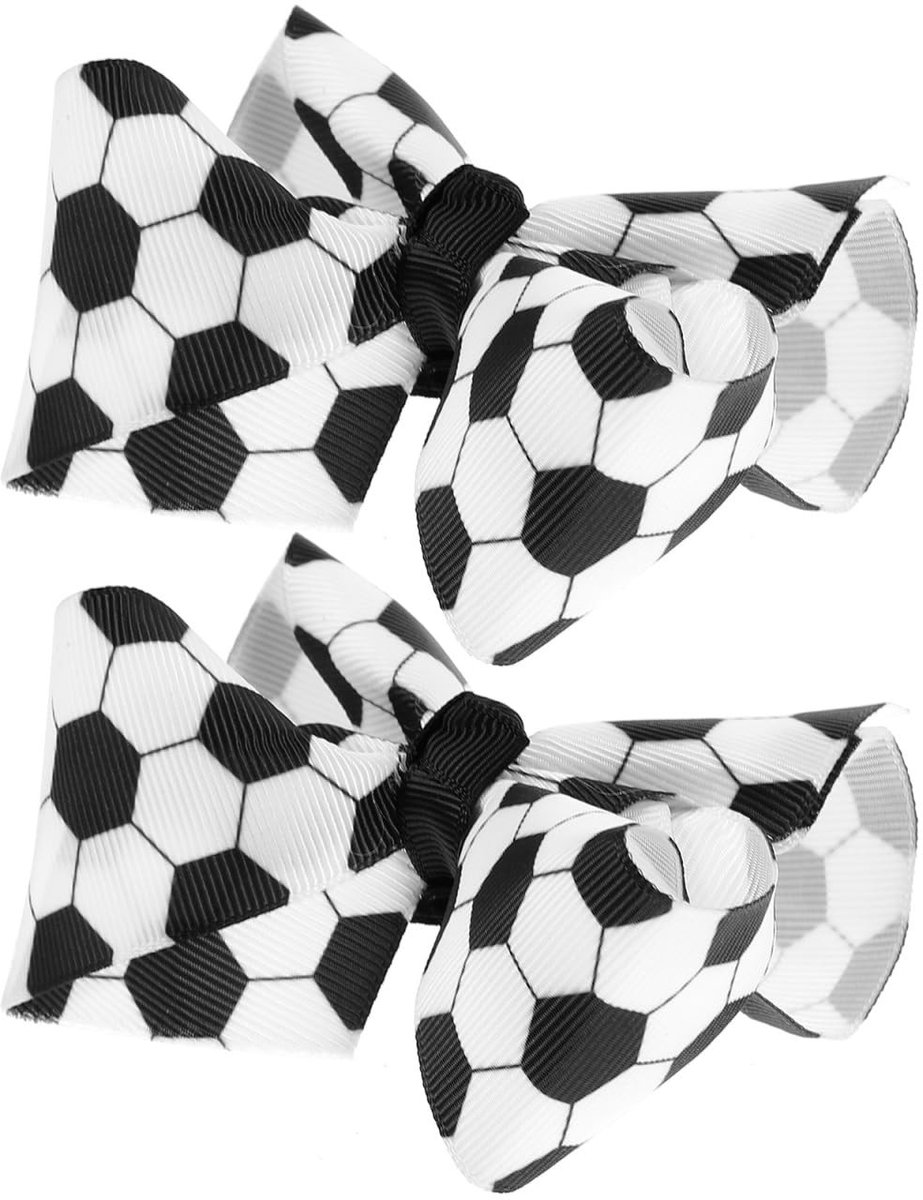 Dailygoods- Voetbalhaarspelden 2 Stuks - Decoratieve Haarspelden - Lichtgewicht - Schattige Haarspelden - Duurzaam - Voor Meisjes