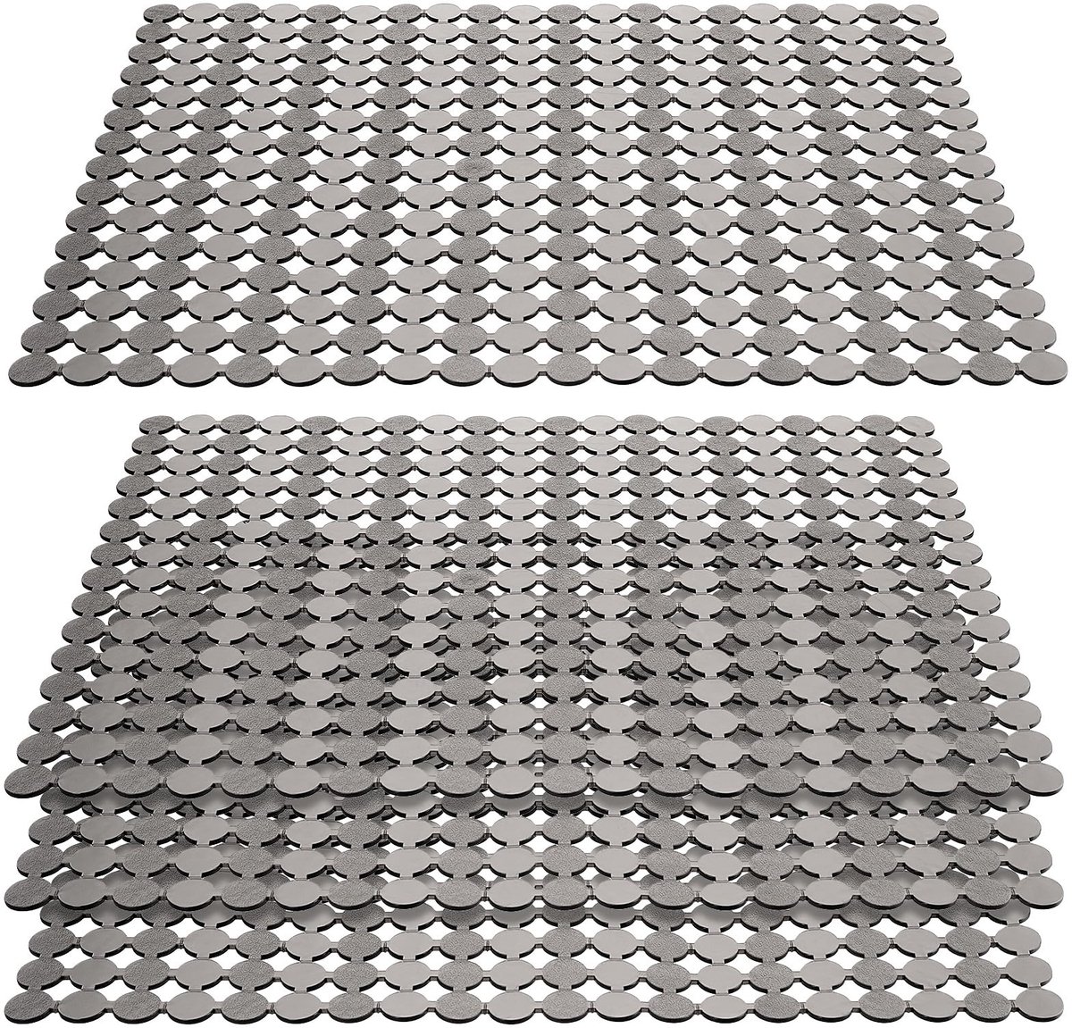 Dailygoods- Spoelbakmat set van 4 - 30 x 40 cm - op maat te snijden - multifunctionele PVC mat - bescherming tegen krassen - geperforeerd ontwerp - Gootsteenmat