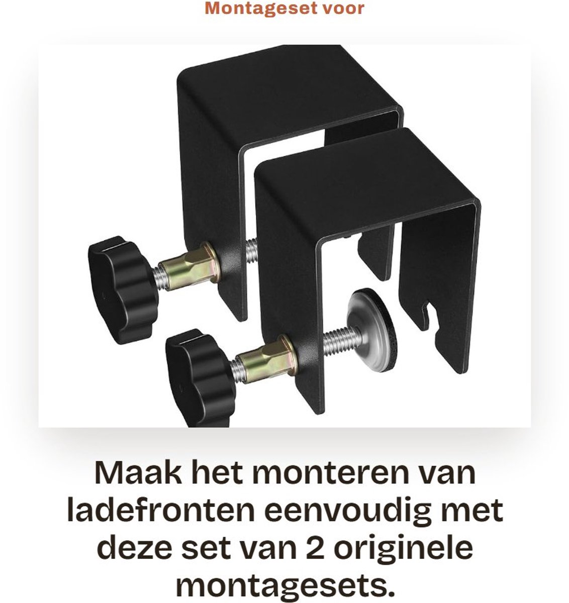 Dailygoods- Ladehouder - 2 Stuks - Verstelbare Beugel - Veilig Monteren - Efficiënte Installatie - Houtbewerking Klem - Gemakkelijk in Gebruik - Montageklem