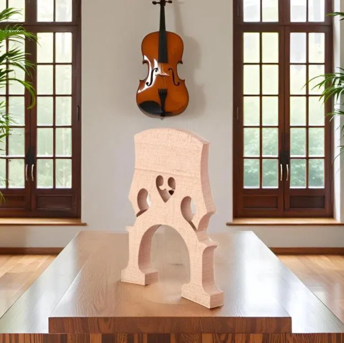 Dailygoods- Cello Brug Esdoornhout - Professionele Cello Brug - Vervangende Onderdelen - Lichtgewicht - Eenvoudig te Installeren - Uitstekende Geluidskwaliteit - Cellobrug