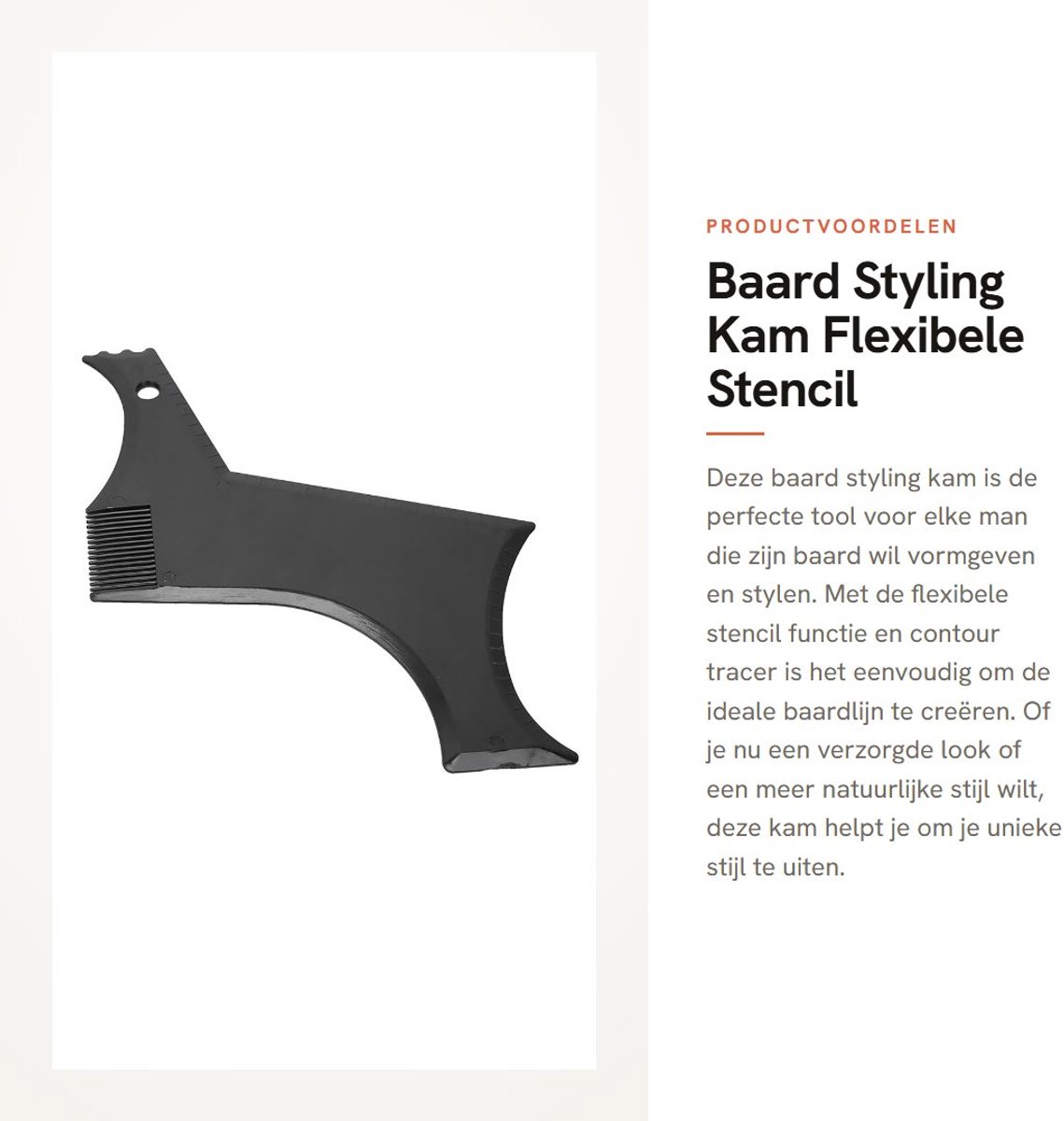 Dailygoods- Baardkam Flexibel - Baard Styling Tool - Geïntegreerde Kam - Baardvormgeving - Nivelleringsgids - Hoogwaardige Kwaliteit - Baardstylingtool