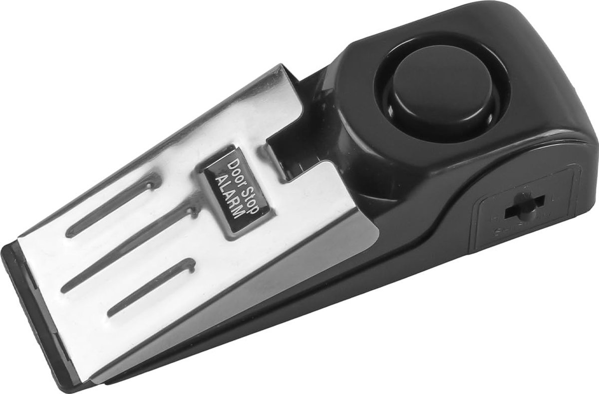 Dailygoods- Deurstopalarm met luid alarm - Antislip - Compact en draagbaar - Duurzaam ABS materiaal - Veiligheidsdeurstop - Ideaal voor thuis en onderweg - Deurstoppers
