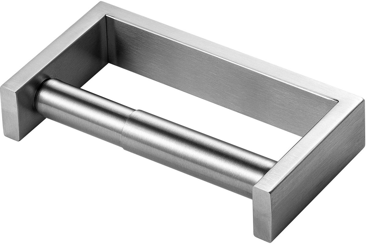 Dailygoods- Toiletrolhouder Roestvrij Staal - Wandmontage - Toiletpapier Houder - Geschikt voor Megarollen - Draagvermogen tot 25 kg - Inclusief Bevestigingsmateriaal - Toiletpapierhouder