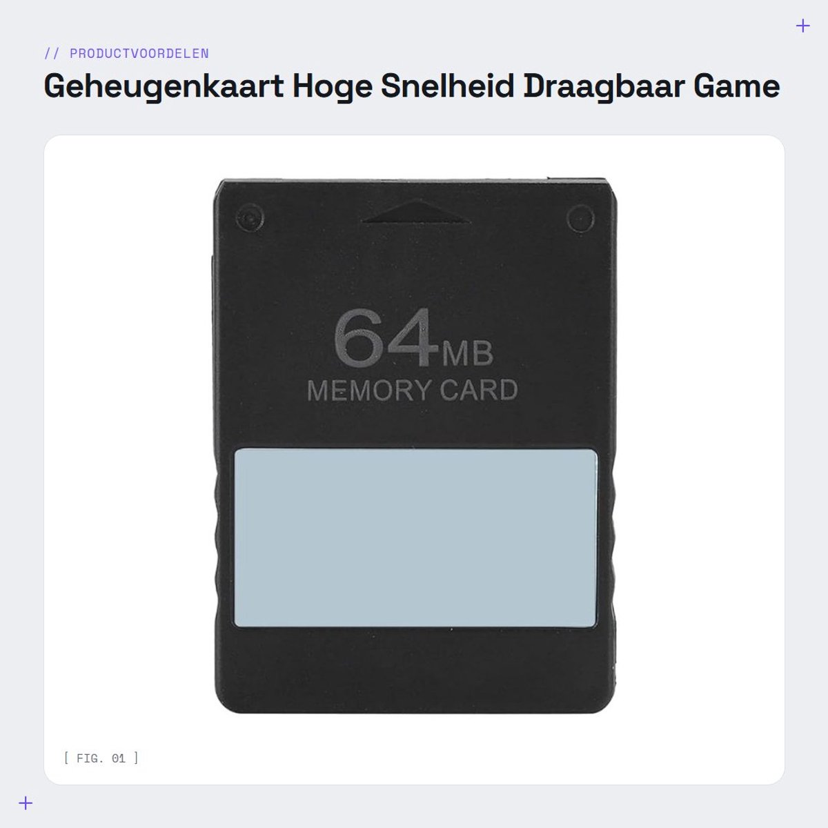 Dailygoods- Geheugenkaart Hoge Snelheid - Geheugenkaart 64 MB - Draagbaar - Plug en Play - Game Data Saver - Compatibel met MCboot/FMCB - Geheugenopslag