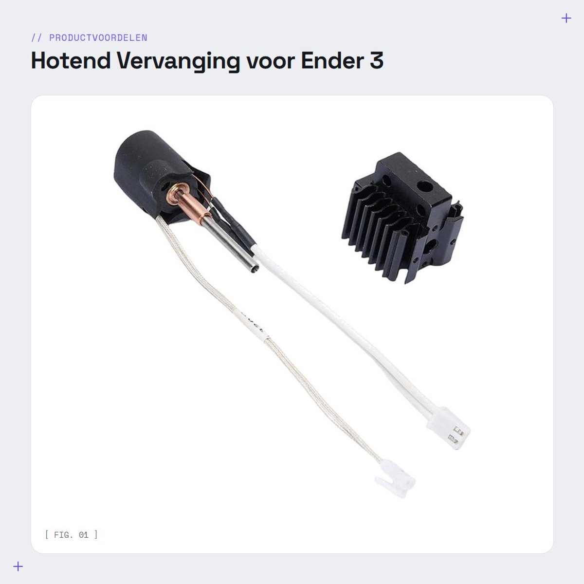 Dailygoods- Hotend Vervanging voor Ender 3 V3 Plus - 60W Keramische Verwarming - Snelle Warmteoverdracht - Hogesnelheidsdruk tot 600 mm/s - Verbeterde Verwarmingsefficiëntie - Geschikt voor 3D-printers - 3D-printer Hotend
