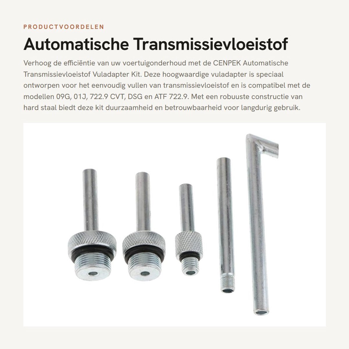 Dailygoods - Automatische Transmissievloeistof Vuladapter Kit - Geschikt voor 09G 01J 722.9 - CVT DSG ATF 722.9 - Auto Onderhoud - Vloeistof Vulset -...