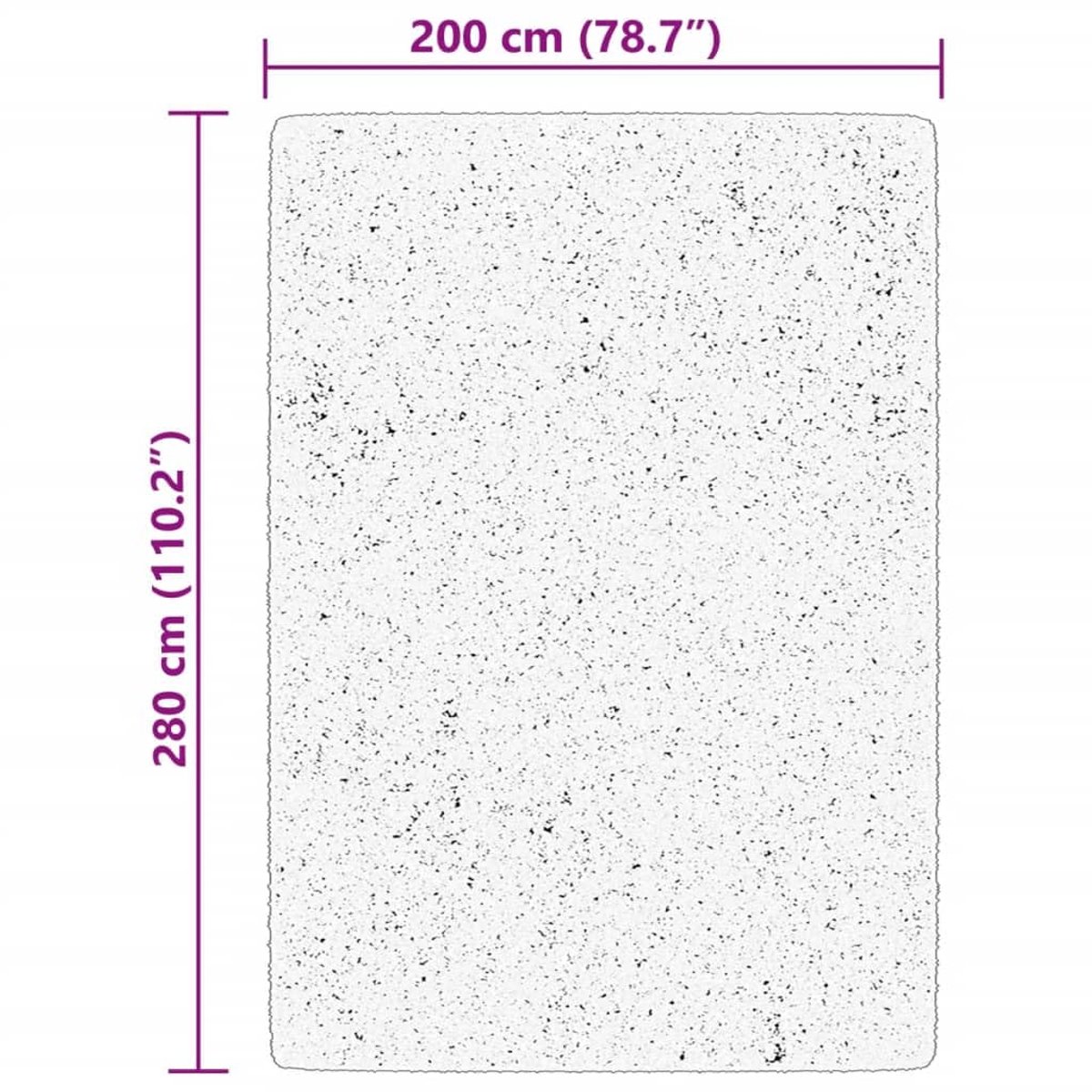 Vloerkleed HUARTE laagpolig zacht wasbaar 200x280 cm roze, tapijt, kleed, vloermat, vloerbedekking, kleedje, kleed woonkamer, vloerkleed groen