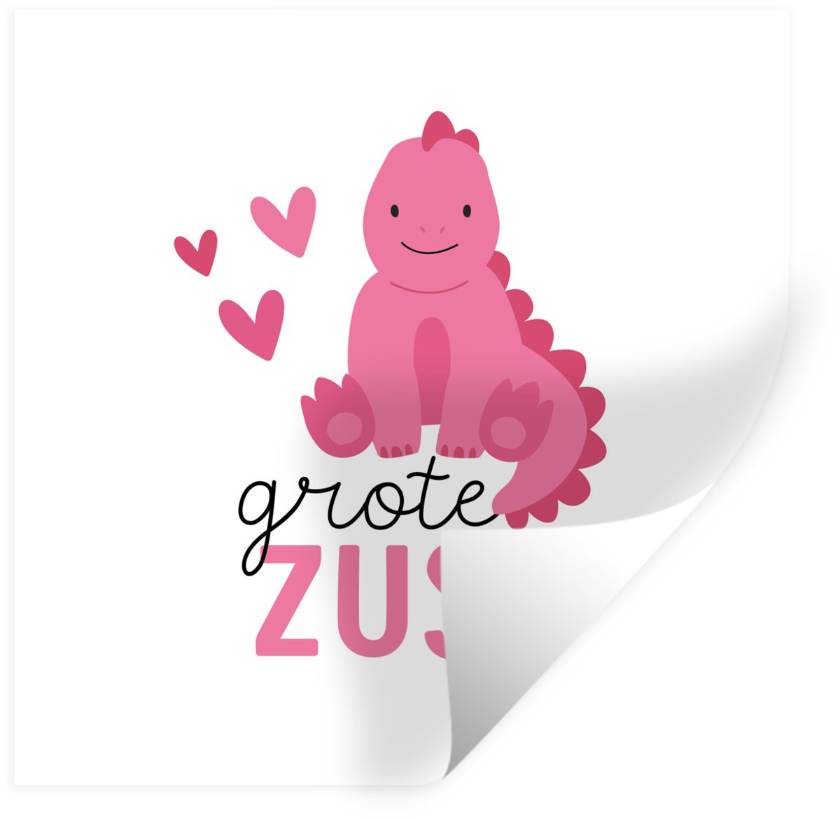Muurstickers - Sticker Folie - Quotes - Grote zus - Quotes - Spreuken - Zus - 80x80 cm - P