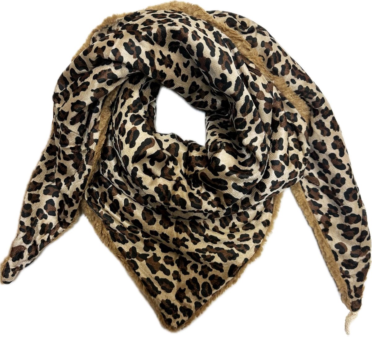 luipaard teddybont driehoekige sjaal met knoop winter poncho unisex driehoekige sjaal viscose fashion leo
