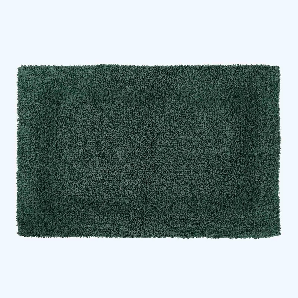 Badmat, luxe 1600gsm extra zacht 100% katoen, omkeerbare badkamermatten, antislip, wasbaar, super absorberend, sneldrogend, bosgroen badkamertapijt, 50 x 80 cm