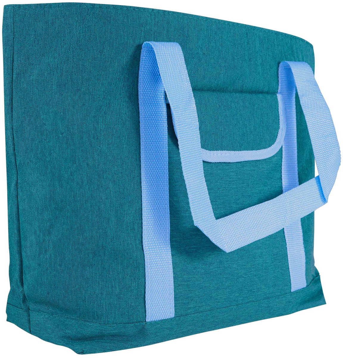 Koeltas met een inhoud van 16 liter, ca. 44 x 32 x 14 cm, geïsoleerde shopper tas met twee draaghengsels, voorvak en ritssluiting
