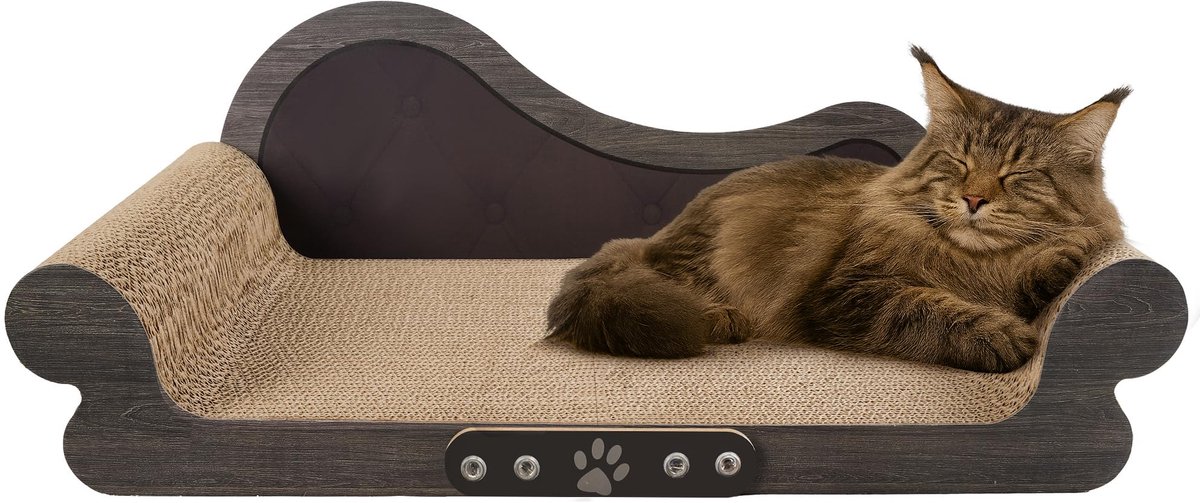 Krabplank kat XXL, 68 cm breed, krabmat in sofa-ontwerp, bestaande uit hoge dichtheid, het sterke golfkarton dat geschikt is voor kattenbed en sofa-plaatsing