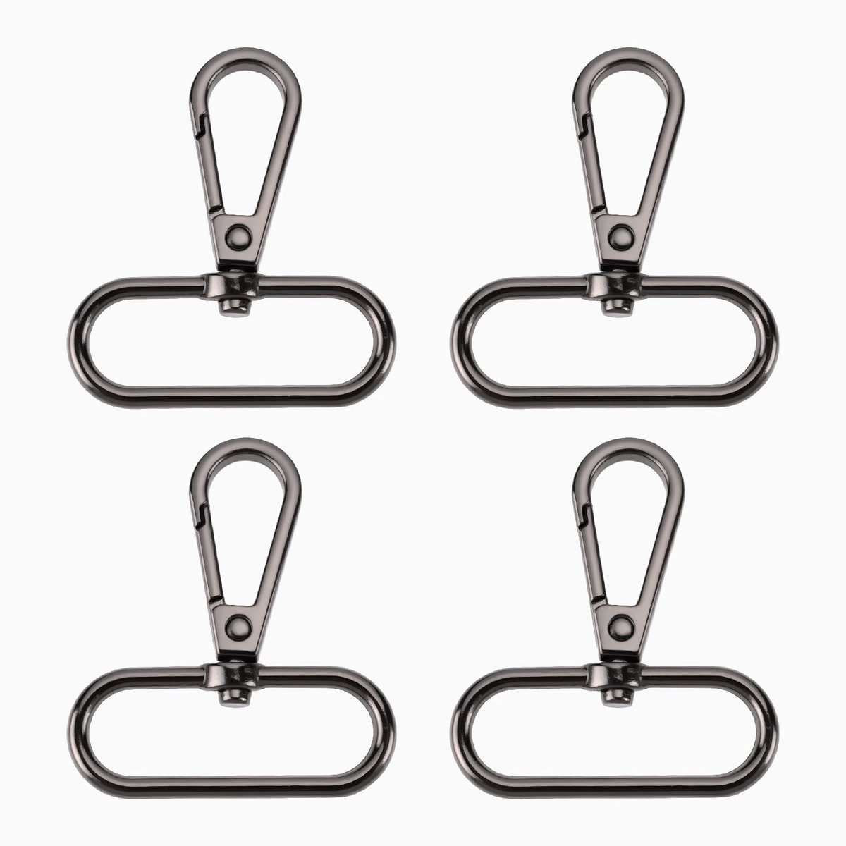 4 stuks 50 mm metalen ovale draaibare karabijnhaak voor kamperen, wandelen, rugzak