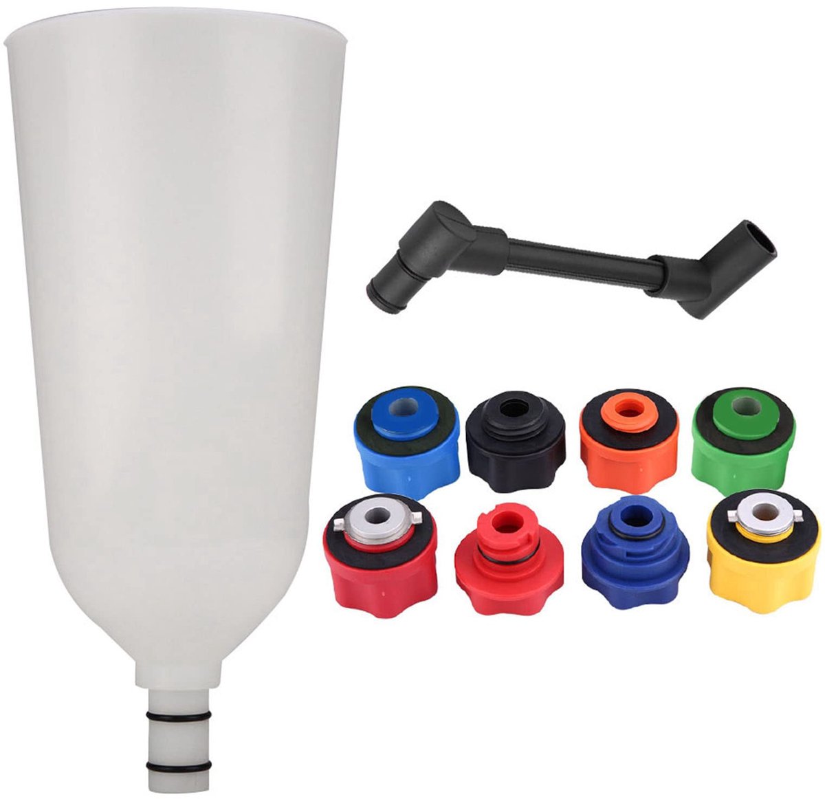 Trechter, 10 Stuks Auto Motor Olie Trechter Adapter Vullen Set Plus Draaibare Offset Verle