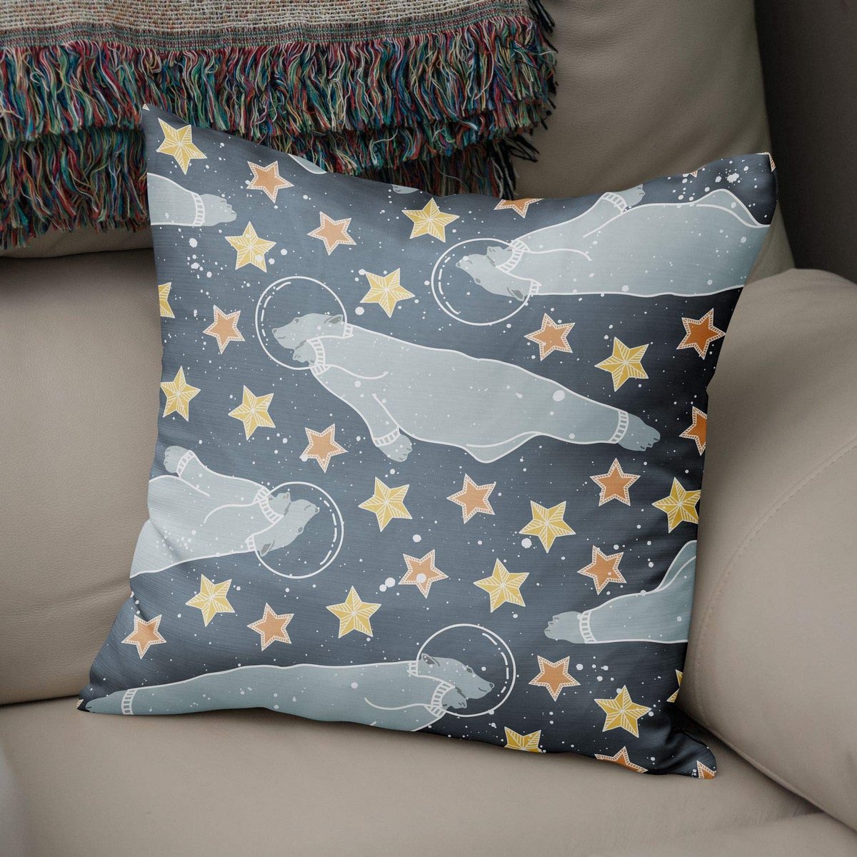 Kussenhoes willekeurig patroon, gooien kussenhoezen, home decoratieve kussenslopen voor woonkamer, bank, slaapkamer, grootte: 43x43 cm - ontworpen en vervaardigd in Turkije