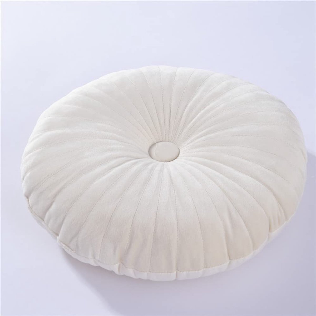 Dailygoods- Sierkussen Fluwelen Decoratie - Pompoenkussen - Vloerkussen - Bankkussen - Handgemaakt - Diameter 35 cm