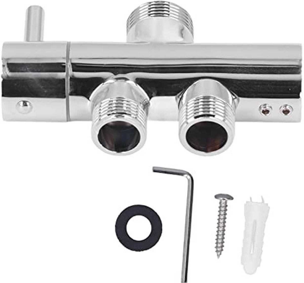 Dailygoods- Doucheomschakelklep 3-weg - Messing - Waterafvoerregeling - Douchearm - Verchr