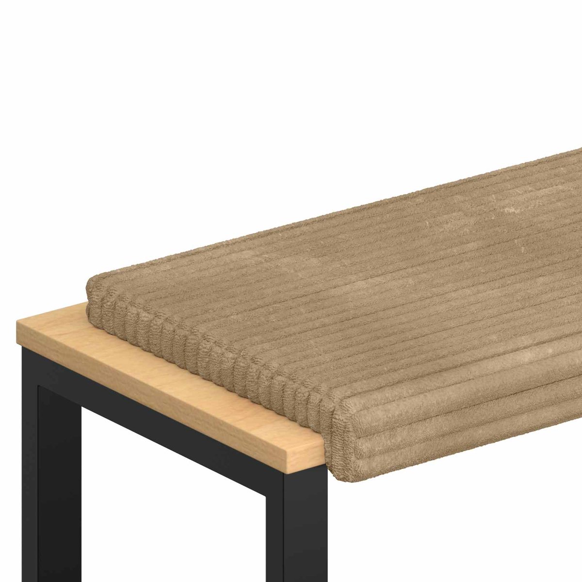 vidaXL - Bankkussen - Pluche - Corduroy - Taupe - Diepte - 35 - cm