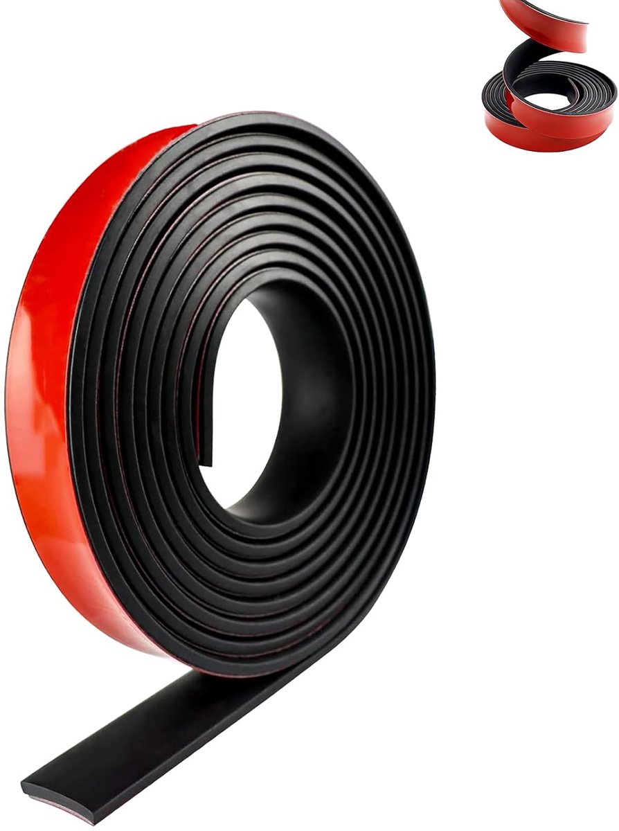 rubberen band van 3 m - In neopreen rubber - Zelfklevende afdichtingsband - Voor DIY, vloerbedekking, buitenafdichting - 25 x 3 mm