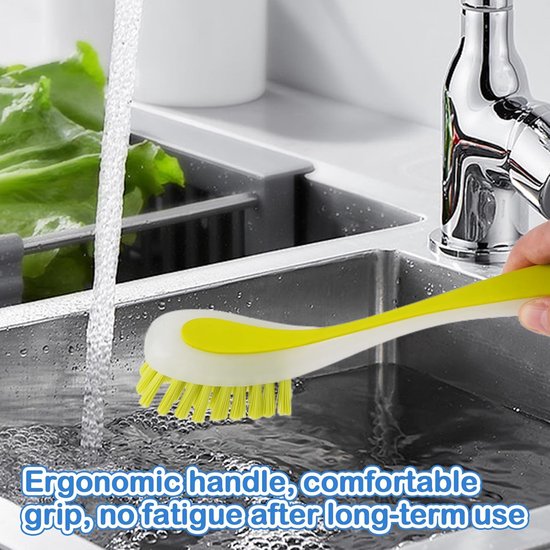 3 stuks afwasborstel met zuignap, keukenborstel, afwasborstels Plastis borstel met zuignap, voor platos, platos, ollas, Paredes de Azulejos, Encimera de Cocina — afbeelding 4