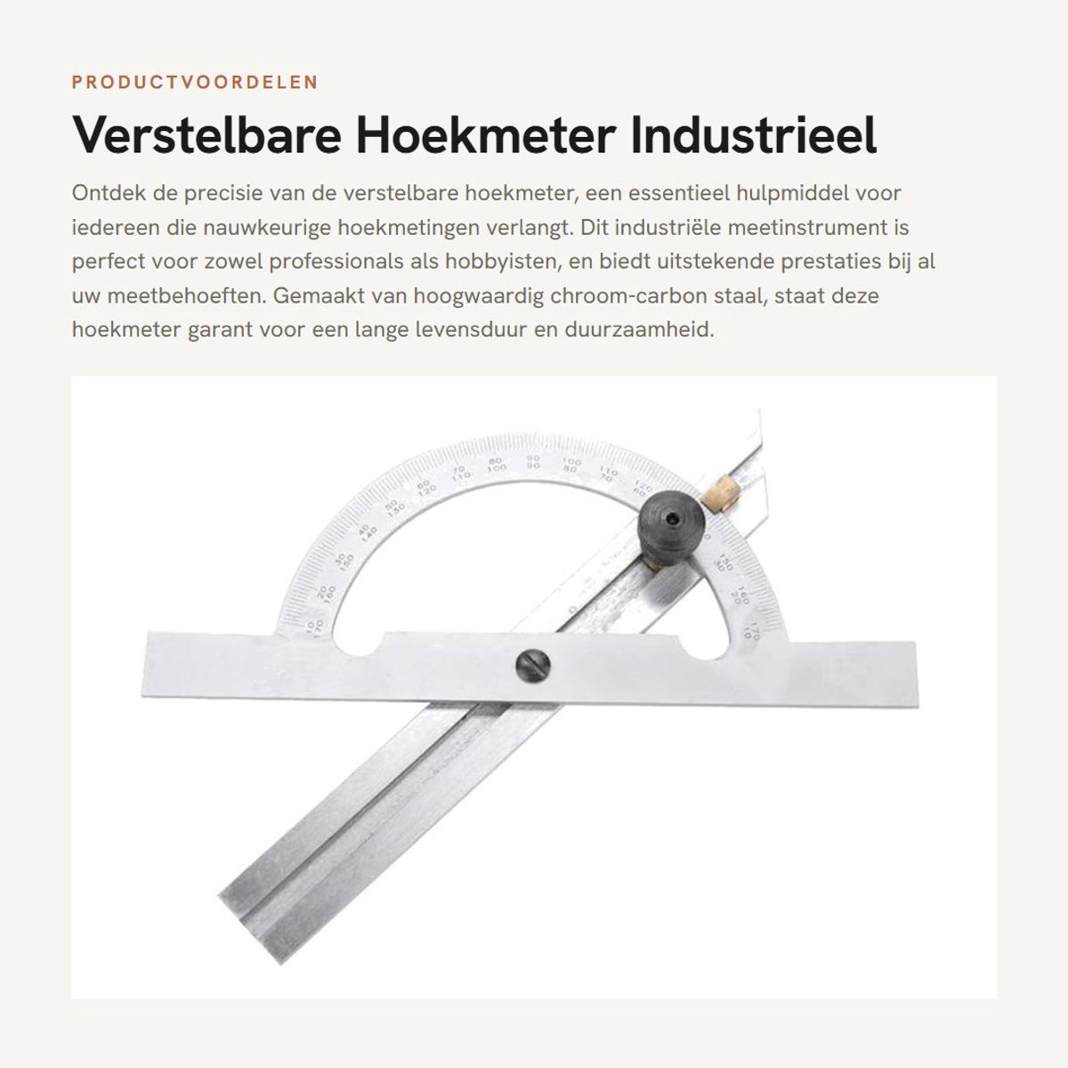 Dailygoods- Hoekmeter Verstelbaar - Digitale Hoekmeter - Gradenboog - Industriële Kwaliteit - Verchroomd Koolstofstaal - Nauwkeurige Hoekmeting