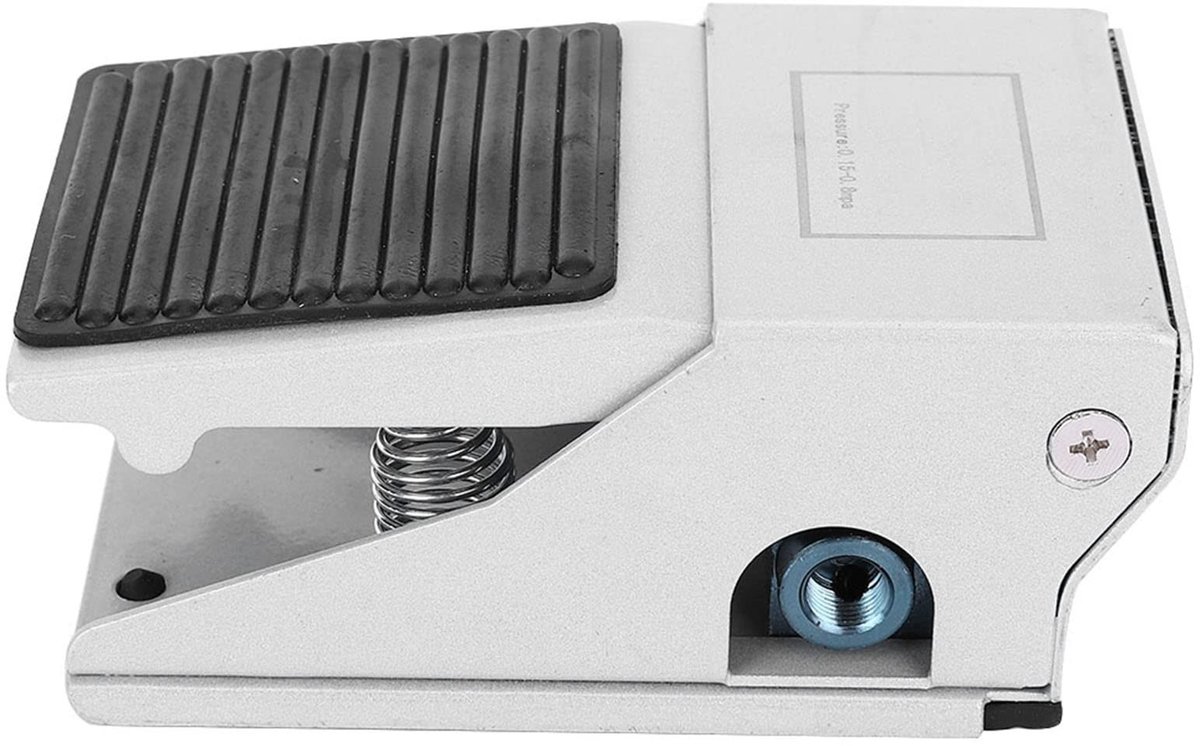 Dailygoods- Voetschakelaar 3-weg 2 standen - Pneumatische Voetpedaal - Hoogwaardig Metaal - Compact Formaat - Schakelaar voor Luchtrichting - Werkdruk 0~0.8Mpa - Pedaalventiel