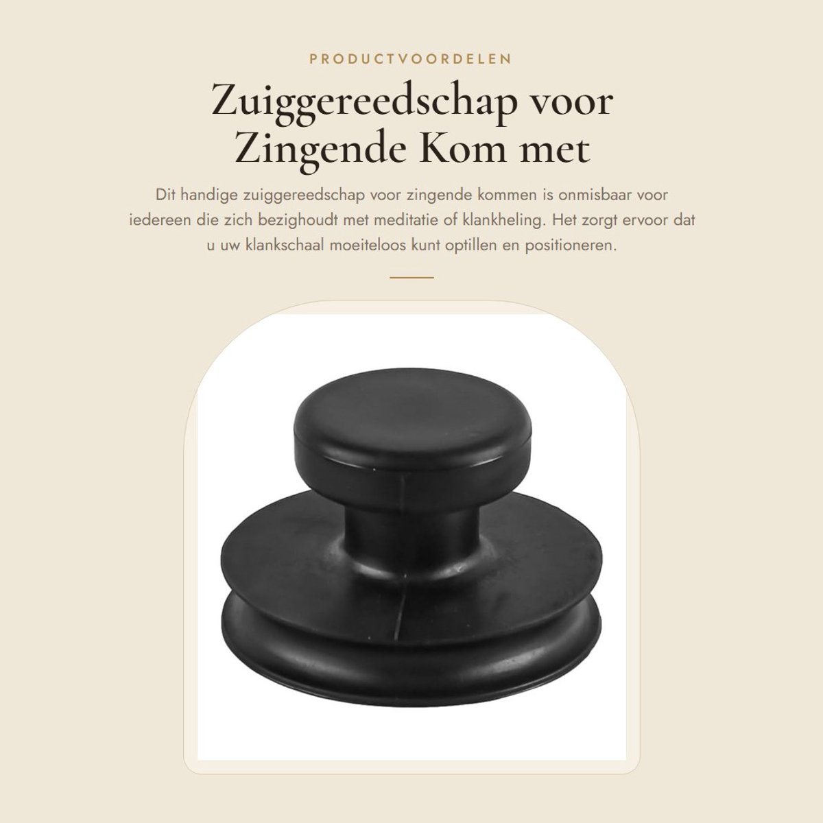 Dailygoods - Zuiggereedschap voor Zingende Kom met Handvat
